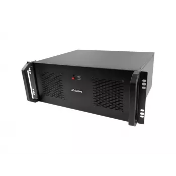 Rack korpuss LANBERG SC01-3504-10B, 1x 3.5 collu + 1x 2.5 collu vietas, 7 paplašinājuma sloti, 2x 120mm priekšējie ventilatori, USB 2.0