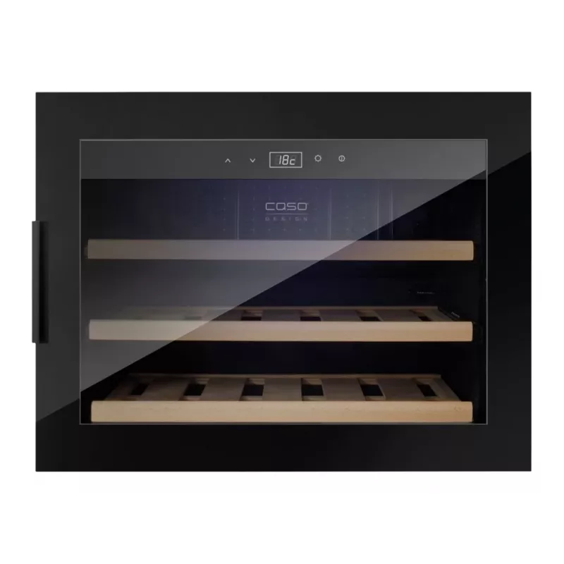 Vīna dzesētājs Caso WineSafe 18 EB Black, kompresora, 18 pudelēm