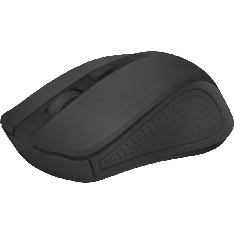 Bezvadu RF pele DEFENDER Accura MM-935 — optiskā, 1600 DPI, abpusēja, 3 pogas, USB uztvērējs, melna