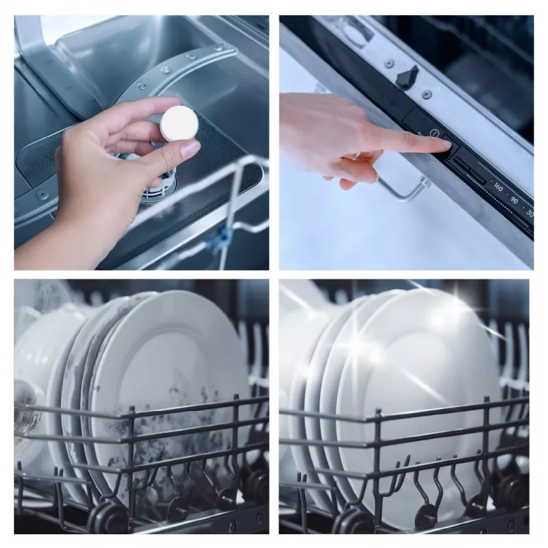 Trauku mazgājamās mašīnas tabletes FRISCHER FR00207 — 60 gab., 6,5 g katra, plastmasas burka