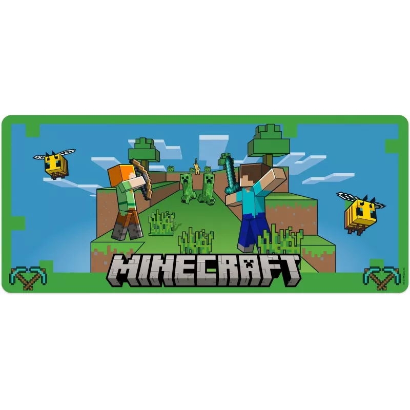 Peles paliktnis Kids Euroswan 80x30 cm Minecraft — liels galda paliktnis pelei un tastatūrai