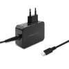 Mobilās ierīces lādētājs QOLTEC 51024 — Universāls AC iekštelpu lādētājs, 65W PD, 20V/3.25A, 1.2m kabelis, Melns