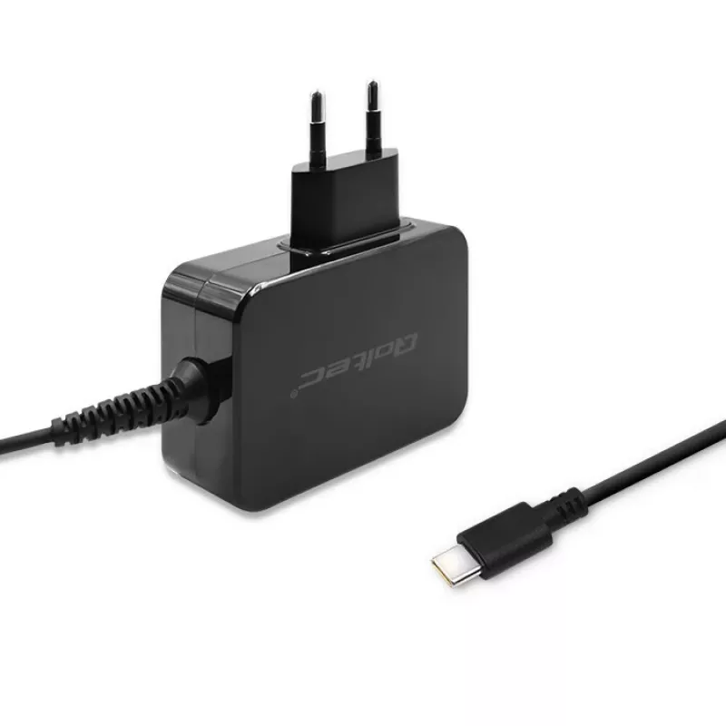 Mobilās ierīces lādētājs QOLTEC 51024 — Universāls AC iekštelpu lādētājs, 65W PD, 20V/3.25A, 1.2m kabelis, Melns