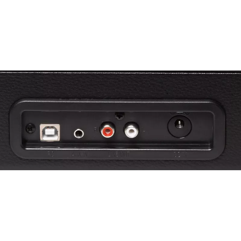 Denver VPL-120 USB vinila plašu atskaņotājs ar iebūvētiem skaļruņiem, melns