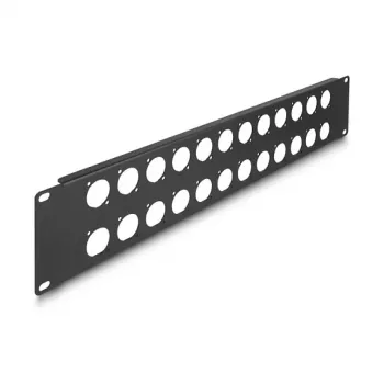DeLOCK 88055 2U paneļa piederums 19 inch statīva montāžai, melns