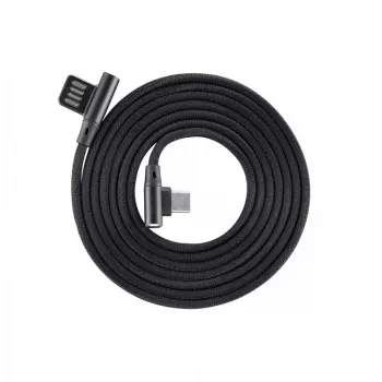 Sbox USB-C-90-B USB->Type C 90° M/M 1.5m Melns