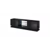 Cama TV skapis QIU 200 MDF melns glancēts/melns glancēts