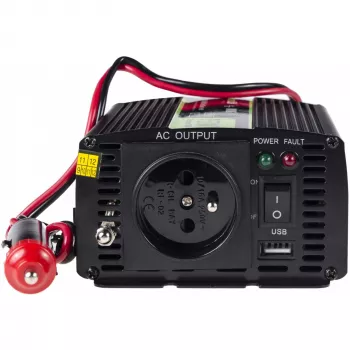 Invertora barošanas adapteris Green Cell INV06 12V uz 230V 150W 50Hz C tipa spraudnis, 85% efektivitāte, melns