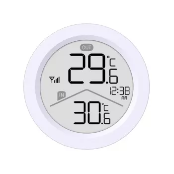 GreenBlue GB162 bezvadu laikapstākļu stacija, iekštelpu/āra temperatūra, pulkstenis, °C/°F, diapazons līdz 60 m