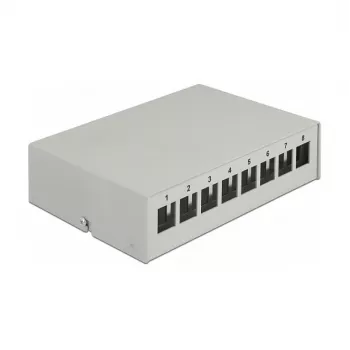DeLOCK 43412 Keystone sadales panelis 8 porti pelēks