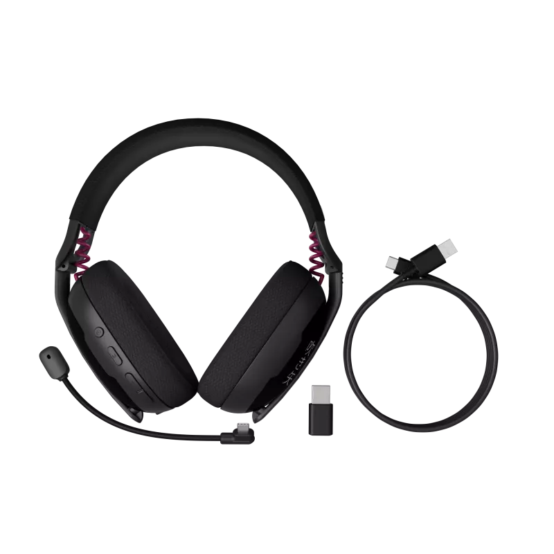 Genesis Fury Fukiya F6 bezvadu spēļu austiņas, Bluetooth 5.4, melnas