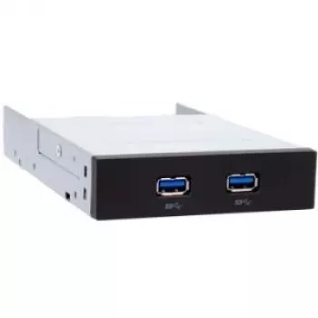 Chieftec MUB-3002 3.5 collu priekšējais panelis ar 2x USB 3.0, Melns/Sudrabs