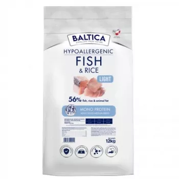 BALTICA Nutraceutic Hypoalerģisks Light M Zivis ar rīsiem - sausa suņu barība - 12kg