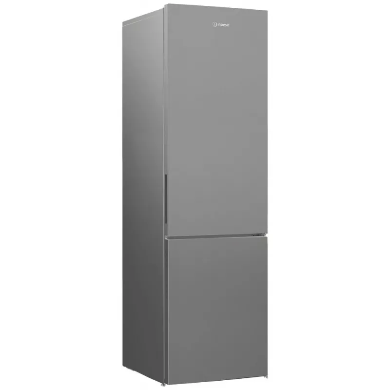 Ledusskapis INDESIT INKS 1401 S4E1, E klase, brīvstāvošs, kombinētais, 202.5 cm, sudrabs