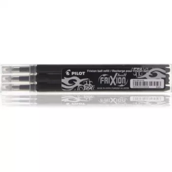 Pilot pildspalvu pildījumu komplekts 3x Frixion Melns (BLS-FR7-B-S3)