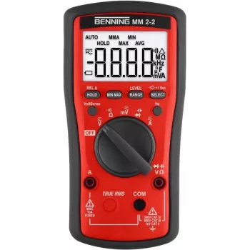 Benning MM 2-2 digitālais rokas multimetrs, CAT II 1000 V, CAT III 600 V, CAT IV 300 V, displejs 6000 skaitījumi (044692)