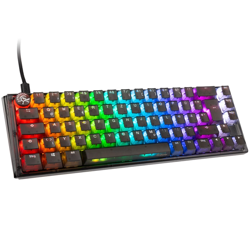 Ducky One 3 Aura Black SF spēļu tastatūra, RGB LED - MX Speed Silver