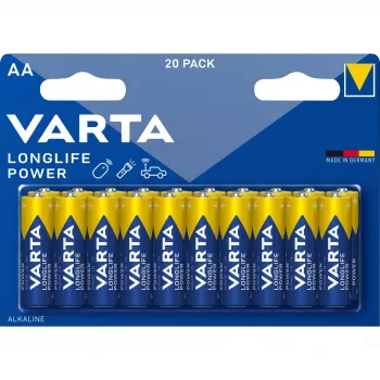 Vienreizlietojamā baterija Varta High Energy AA 20 iepakojumā