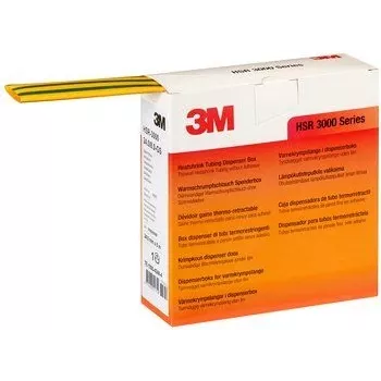 3M TE100042486 - Termosarūkošā caurule - Zaļa - Dzeltena - 5 m - 1,8 cm - 135 °C