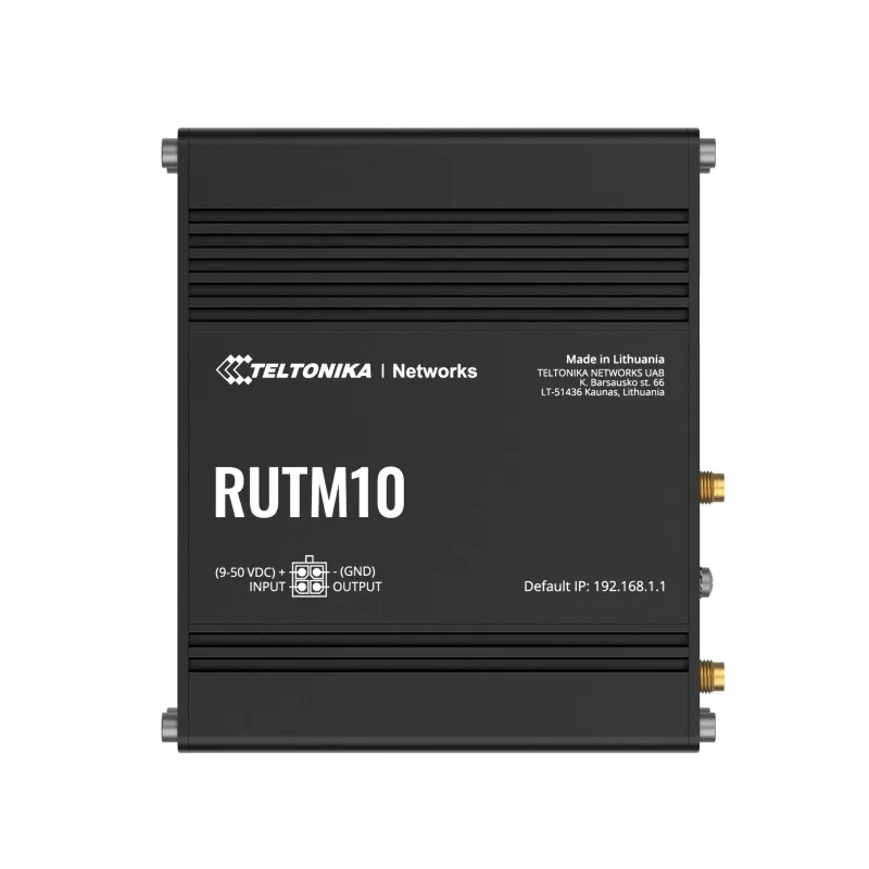 Teltonika RUTM10 bezvadu maršrutētājs Gigabit Ethernet divjoslu (2,4 GHz / 5 GHz) Melns