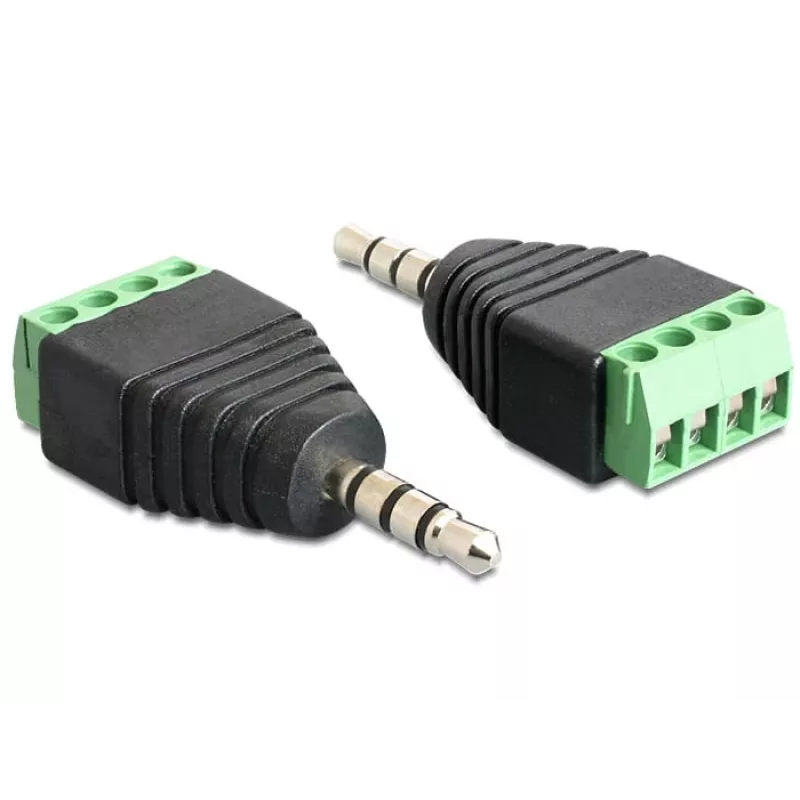 Dzimuma pārveidotājs DeLOCK 65453 3.5mm 4 kontaktu melns zaļš