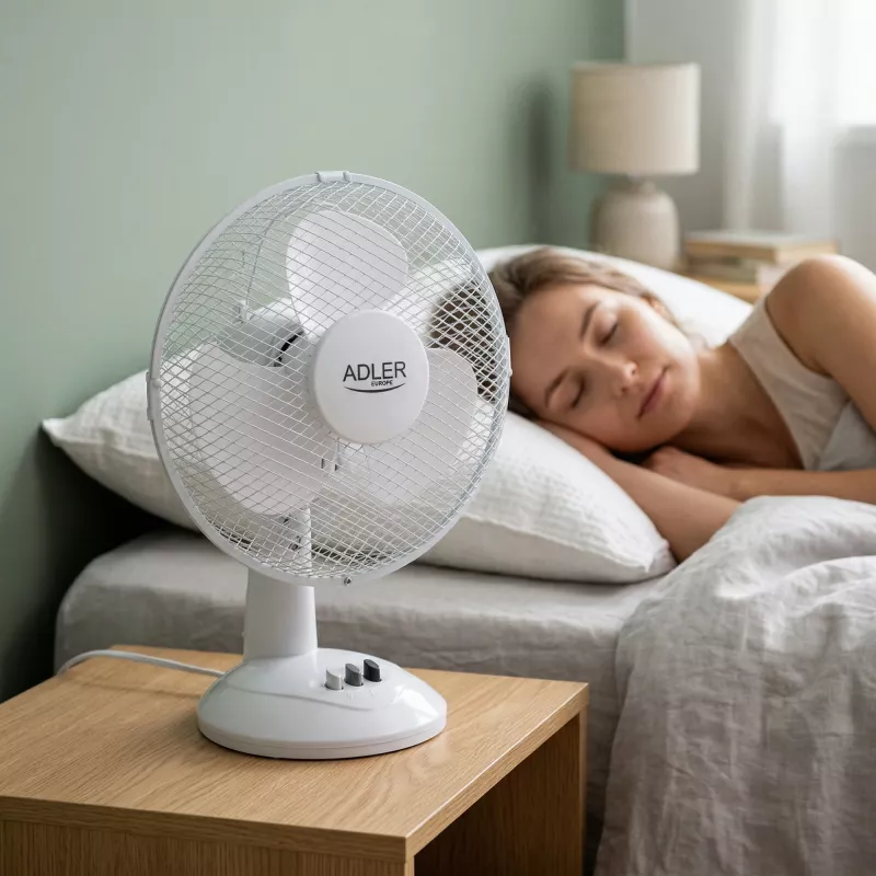 Adler AD 7302 Galda Ventilators Balts 23 cm