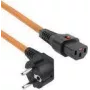 ACT strāvas vads CEE 7/7 leņķa - C13 IEC Lock oranžs 2 m, EL247S