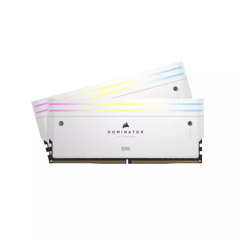 CORSAIR DOMINATOR TITANIUM RGB 96GB (2x48GB) DDR5 6400MT/s atmiņas komplekts, balts