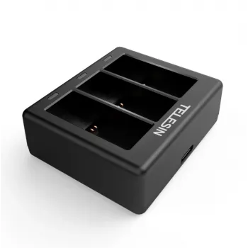 3-vietu lādētājs Telesin GoPro Hero 12 / Hero 11 / Hero 10 / Hero 9 akumulatoriem