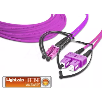 Lightwin LDP-50 LC-SC 1.0 OM4 optiskās šķiedras kabelis 1 m violets (LDP-50 LC-SC 1.0 OM4)
