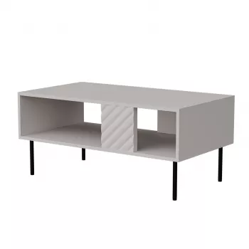Kafijas galdiņš Cama LUCCA sols/galds 100x55x46 cashmere, taisnstūra pelēka virsma
