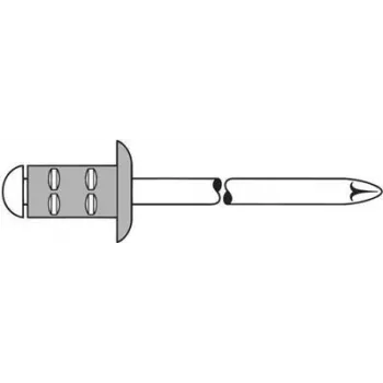 Aklā kniede GESIPA PG Al/A2 4×10 mm RAL9005 melna, iepakojums 500 gab.
