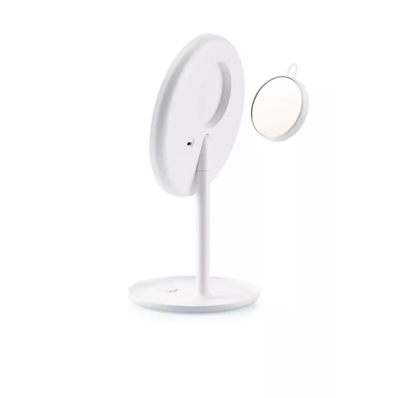Brīvi stāvošs LED kosmētikas spogulis ETA Fenité apaļš 20 cm, pieskāriena vadība, USB, iebūvēts LiPo akumulators