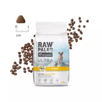 Sausā suņu barība VETEXPERT RAW PALEO Ultra Mini Puppy Turkey 2 kg