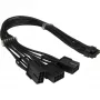 PCIe barošanas adapteris INTER-TECH GPU-02 12-pin uz 3×8-pin (34 cm kabelis)
