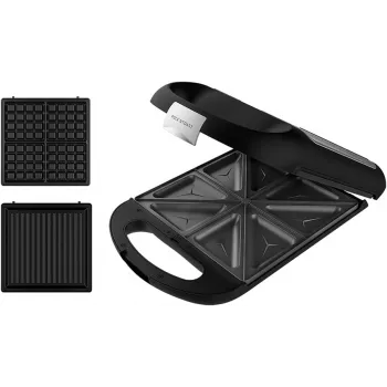 Cecotec Sandwich Maker Rock'nToast Family 3in1 1500 W 3 plāksnes Melns