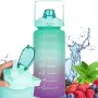 Extralink Motivācijas Ūdens Pudele, 2000ml, Zaļi-Violeta, BUT-190