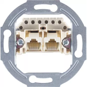 Sienas pieslēguma kontaktligzda ShiverPeaks S/CONN maximum connectivity 2x 8/8 paralēli bez vāka iemontāžai (74231-1)