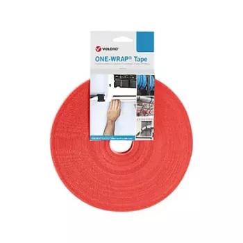 Velcro One Wrap lente Velcro kabeļu saite Polipropilēns 25000 mm × 10 mm Sarkana