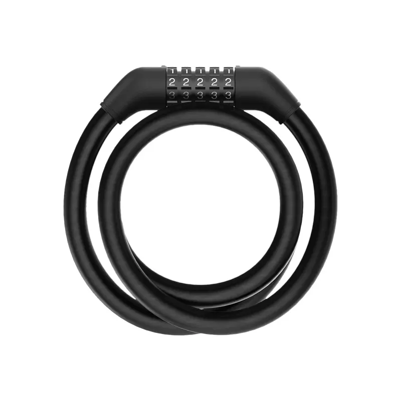 Slēdzene kabeļa Xiaomi BHR6751GL skrejritenim, 1.2 m garums, 1.2 cm diametrs, koda slēdzene, melna