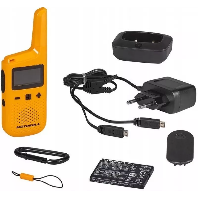 Motorola Talkabout T72 divvirzienu radio 16 kanāli 446.00625 - 446.19375 MHz Oranžs