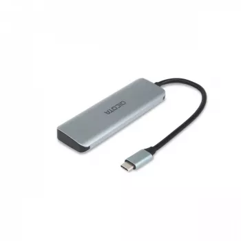 USB-C centrmezgls DICOTA D32061 10000 Mbit/s Sudrabs