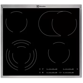 Electrolux EHF46547XK Melns Iebūvējamā Keramikas Plīts Virsma, 4 zonas, skārienjutīga vadība