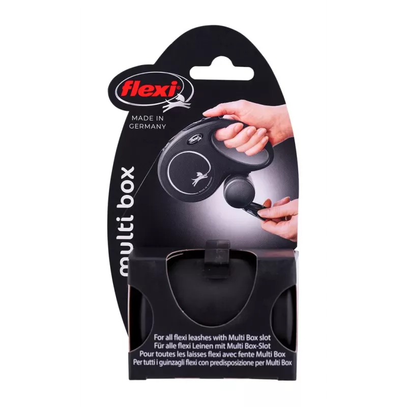 Flexi Vario Multi Box universāla kastīte barībai vai maisiņiem, melna