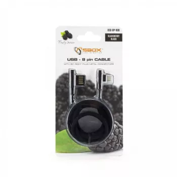 Sbox USB-8P-90B USB 8 kontaktu kabelis, melns