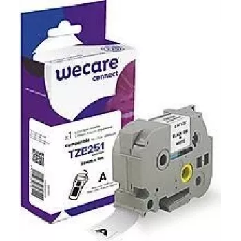 Lentas kasetne Armor TZe Armor K80015W4, 24 mm x 8 m, melns uz balta