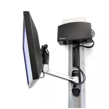 Ergotron LX HD sienas stiprinājums ar šūpojošu roku - Montāžas komplekts (šūpojoša roka, rokturis) televizoram (noliekšana un pagriešana) - Alumīnijs - Ekrāna izmērs: līdz 106,7 cm (42 inch) - montāžas aparatūra