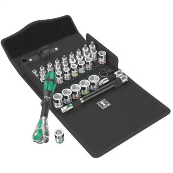 Wera 05003536001 8100 SB All-in Zyklop Ātrgaitas sprūdrata komplekts, 3/8 collas, 35 daļas