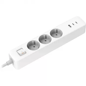 Xiaomi BHR07UKEU pagarinātājs — 3× Schuko ligzdas, 250 V, 1.4 m vads, balts