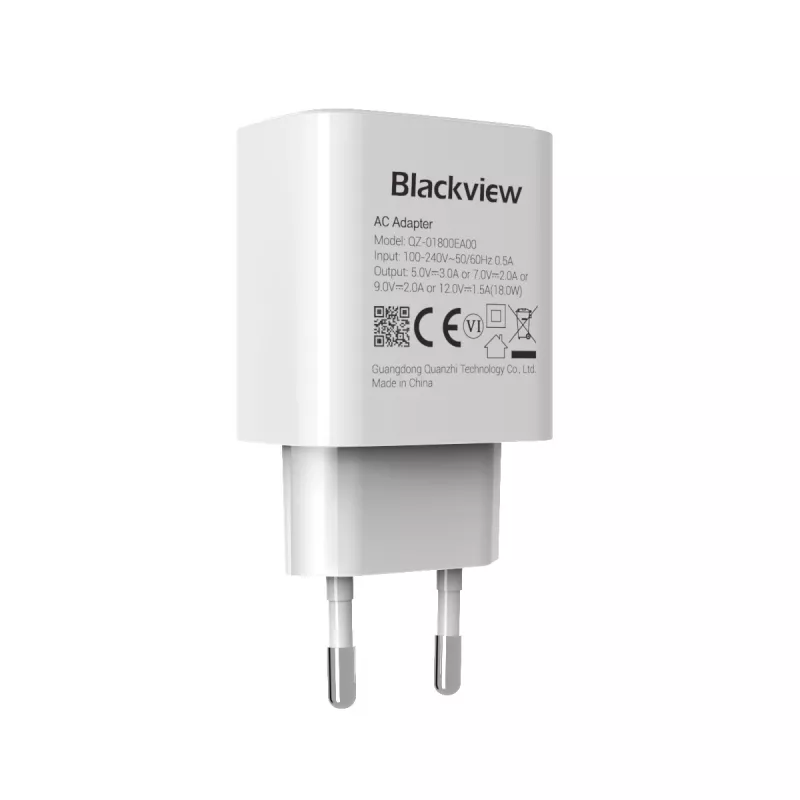 Lādētājs BLACKVIEW CHAR-18W 18W — kompakts USB sienas lādētājs mobilajām ierīcēm